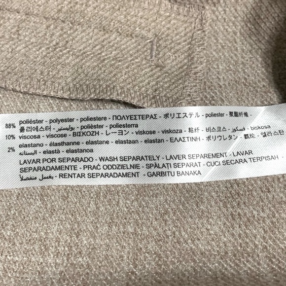 ZARA High Waist Straight Wide-Leg Light Tan Trousers - Size S - Picture 12 of 12